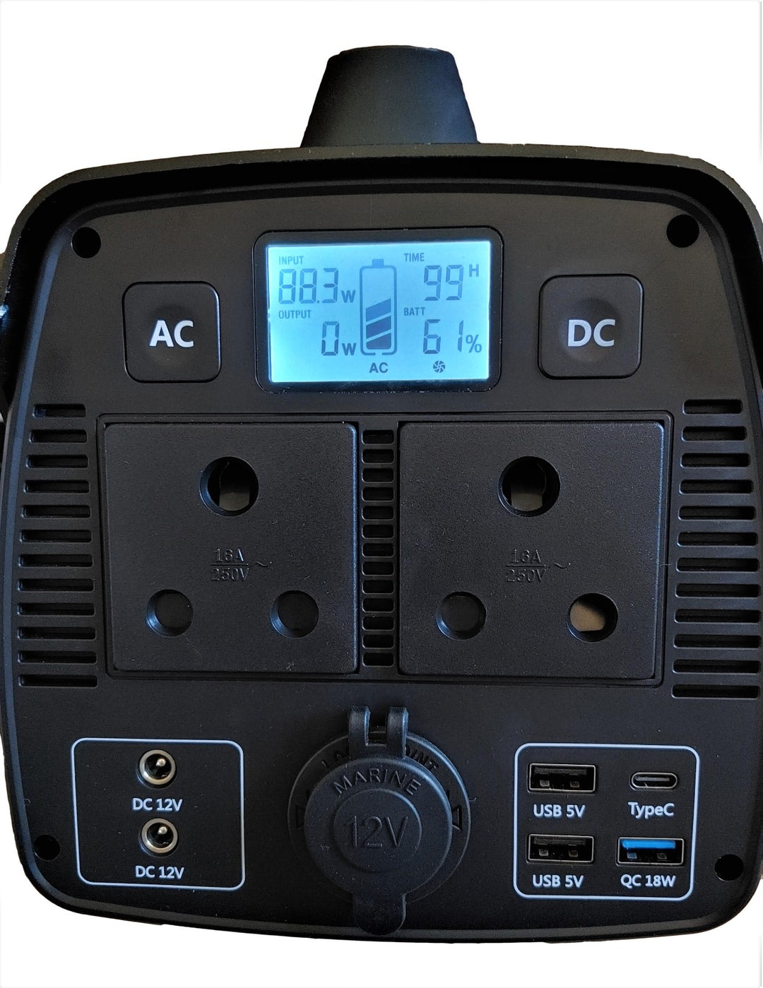 Power Output Settings of the Lithium555. Your choices are...