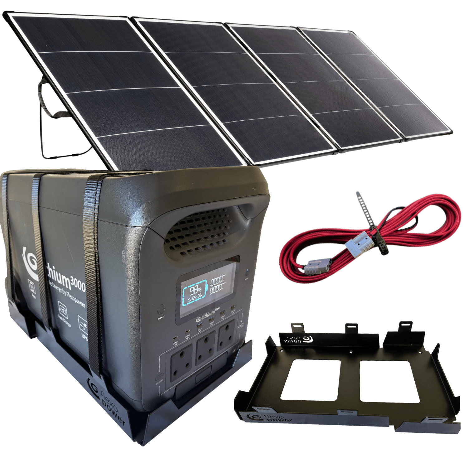 Kalahari Expedition System | Lithium3000 + Kalahari400W + 20m FlexoLink + Bracket
