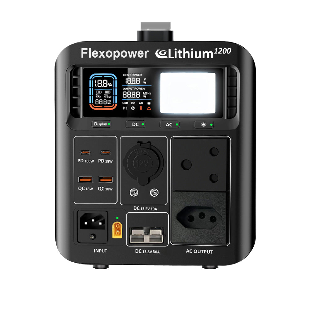 FlexoDrive Lithium1200W | Portable Dual Battery System | 30A DC