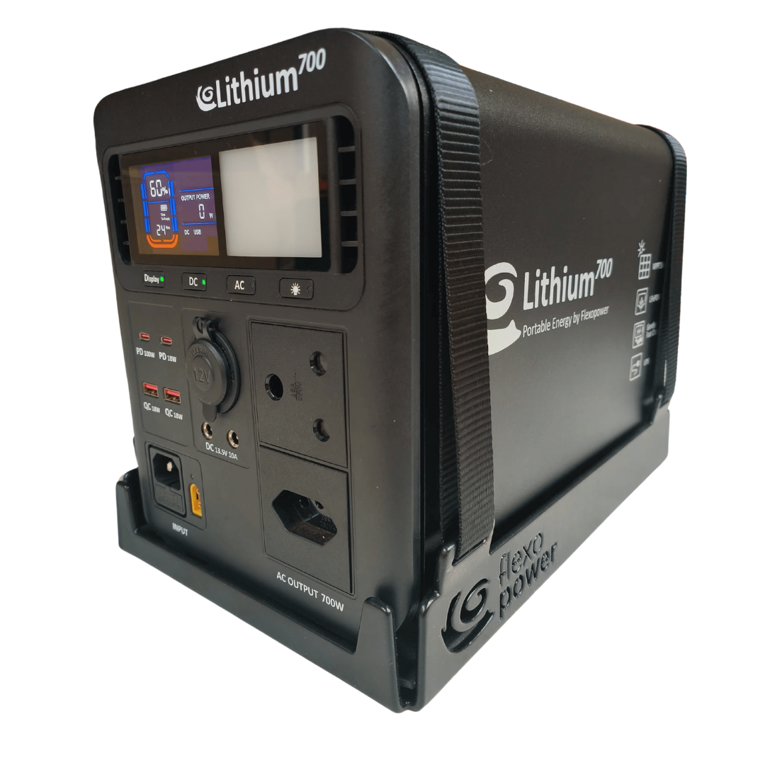 FLEXOPOWER LITHIUM700-SB50 POWER STATION & NAMIB240W SOLAR COMBO