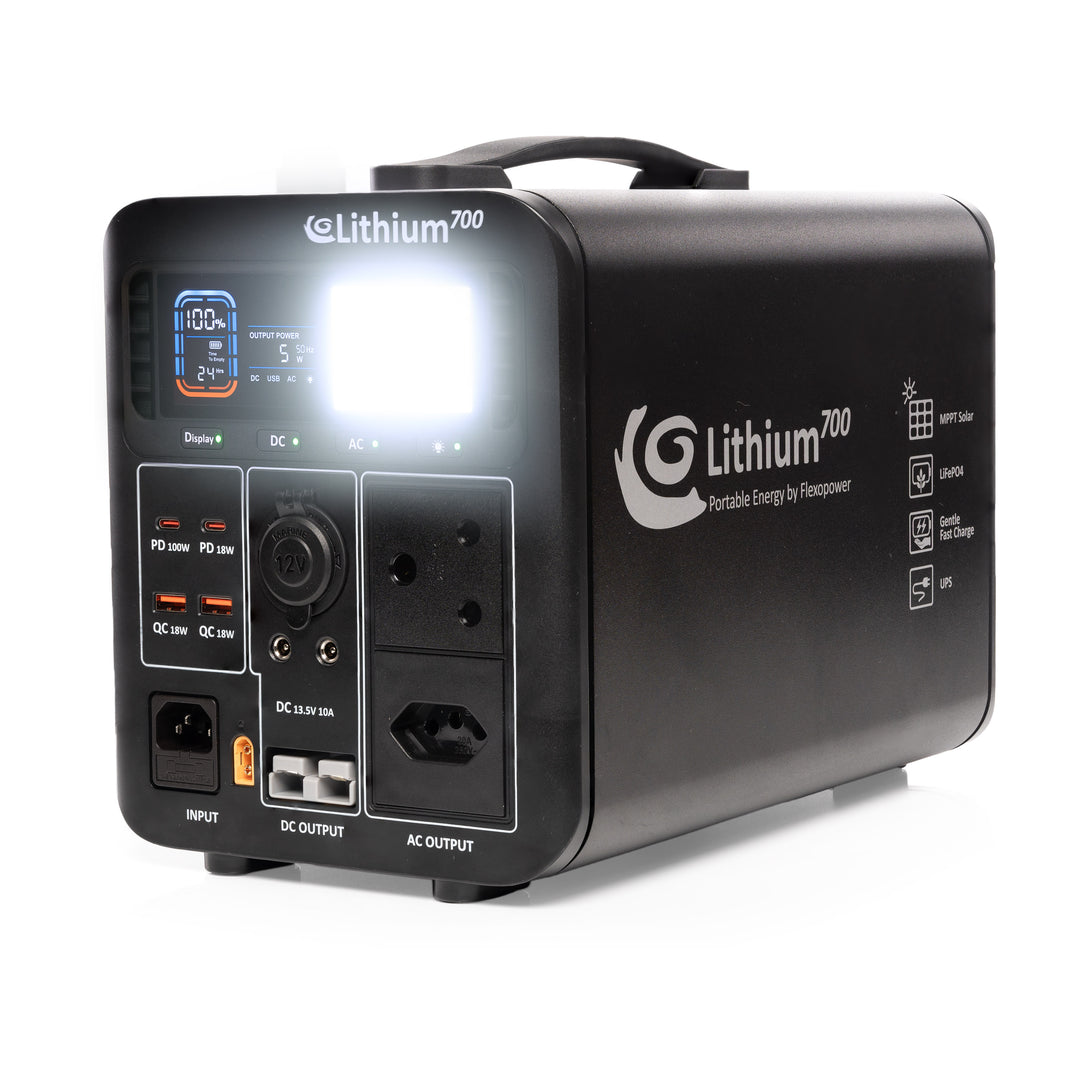 LITHIUM700-SB50 PORTABLE POWER STATION BY FLEXOPOWER