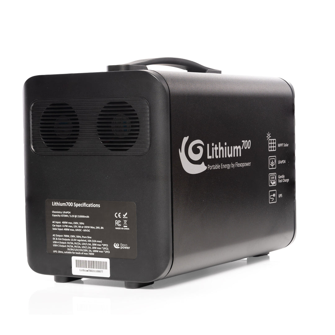 LITHIUM700-SB50 PORTABLE POWER STATION BY FLEXOPOWER