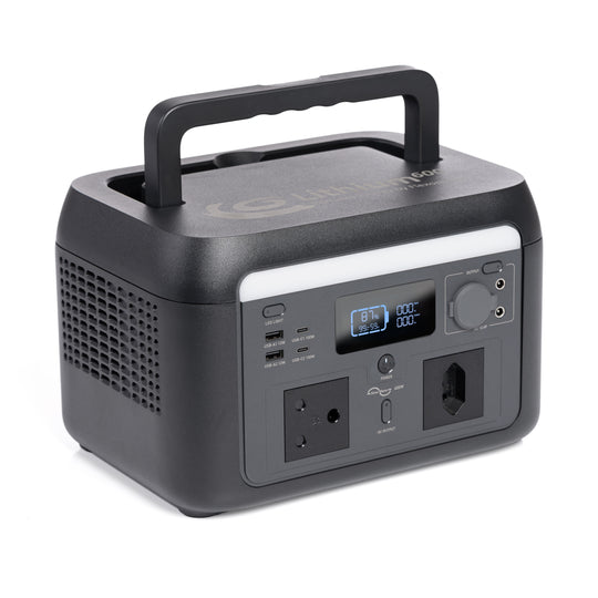 COMBO LITHIUM600 POWER STATION, NAMIB150W PORTABLE SOLAR, 10M EXTENSION CABLE - PLUG AND PLAY