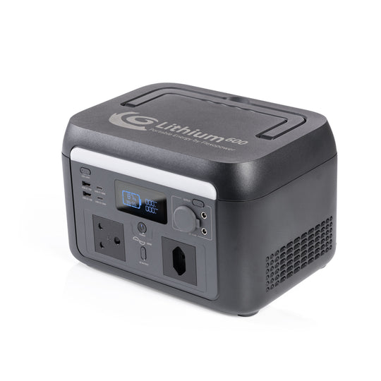COMBO LITHIUM600 POWER STATION, NAMIB150W PORTABLE SOLAR, 10M EXTENSION CABLE - PLUG AND PLAY