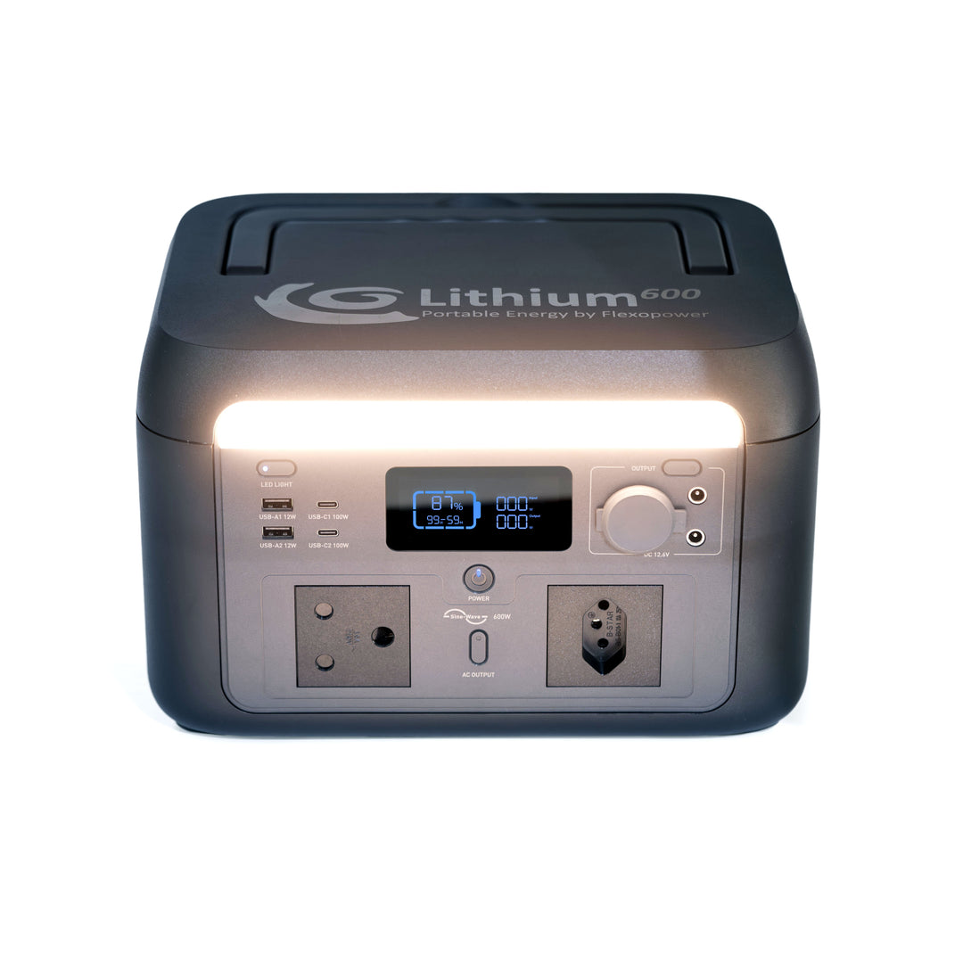 LITHIUM600 PORTABLE POWER STATION BY FLEXOPOWER