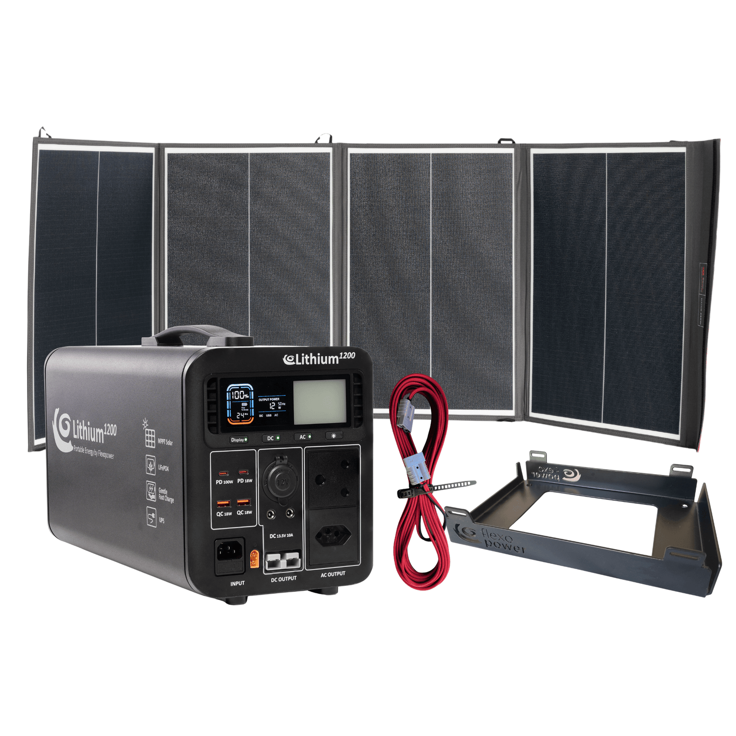 Namib Overland System | Lithium1200 + Namib240W + 10m FlexoLink + Bracket