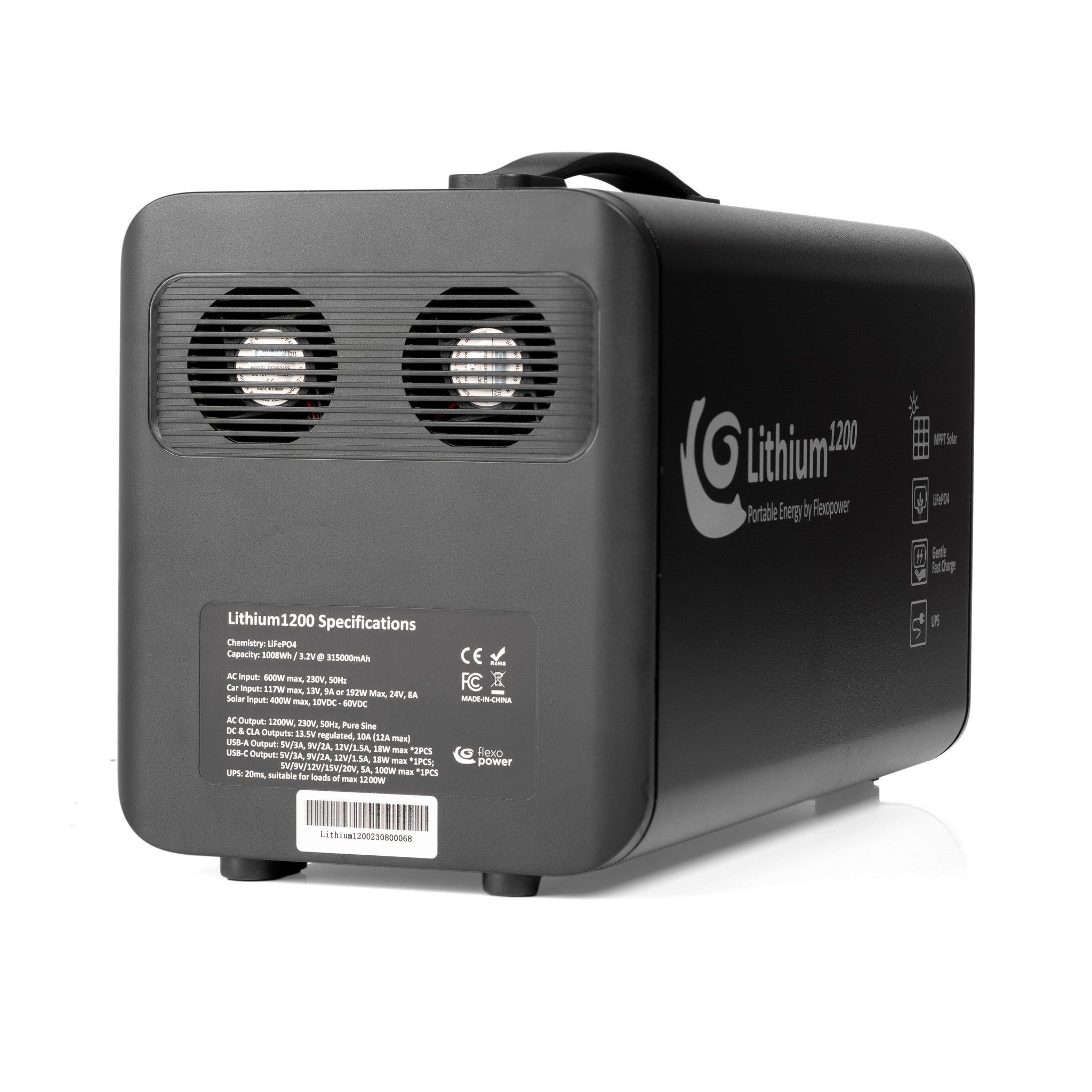 LITHIUM1200 PORTABLE POWER STATION BY FLEXOPOWER