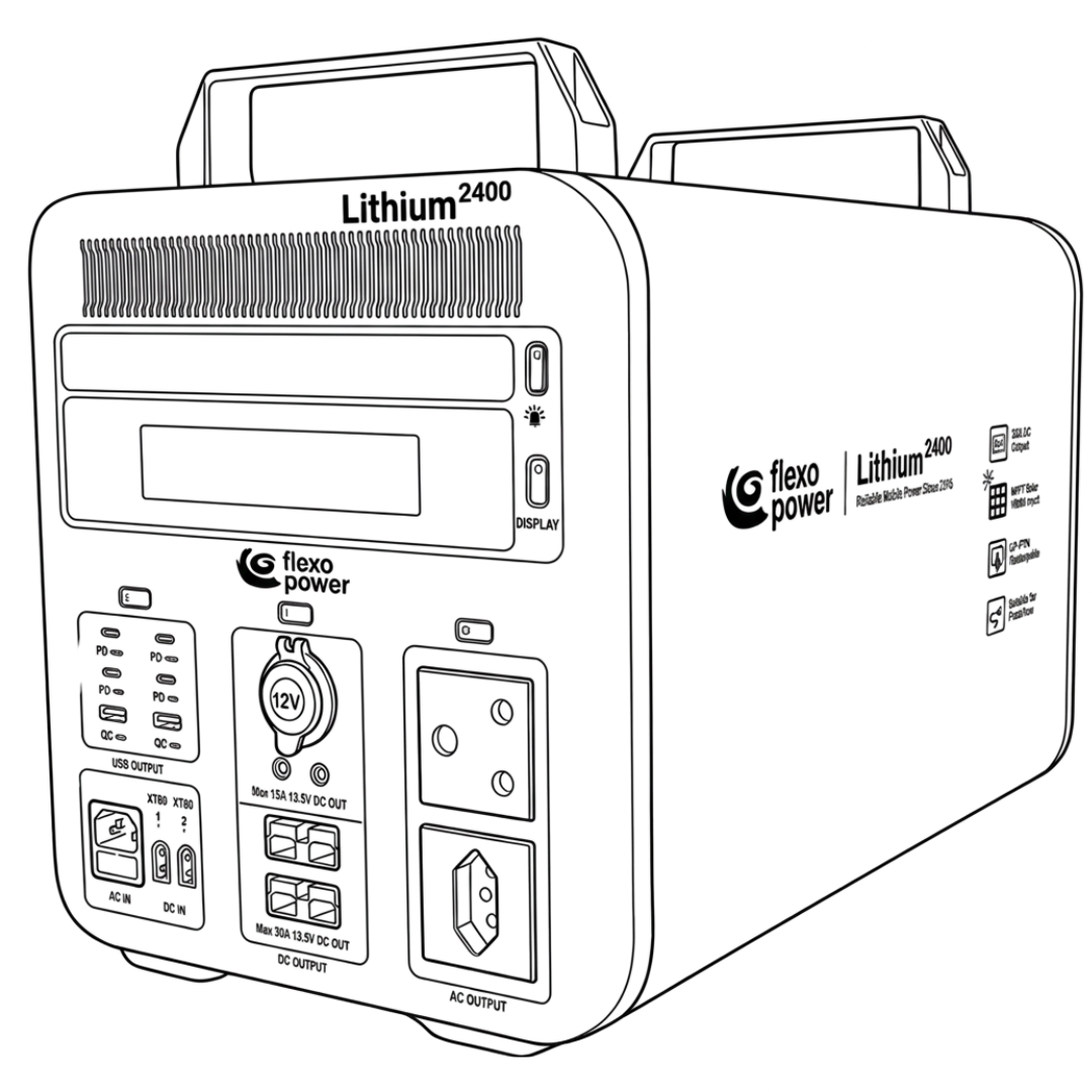 Lithium2400 Portable Power Station | Portable Dual Battery System