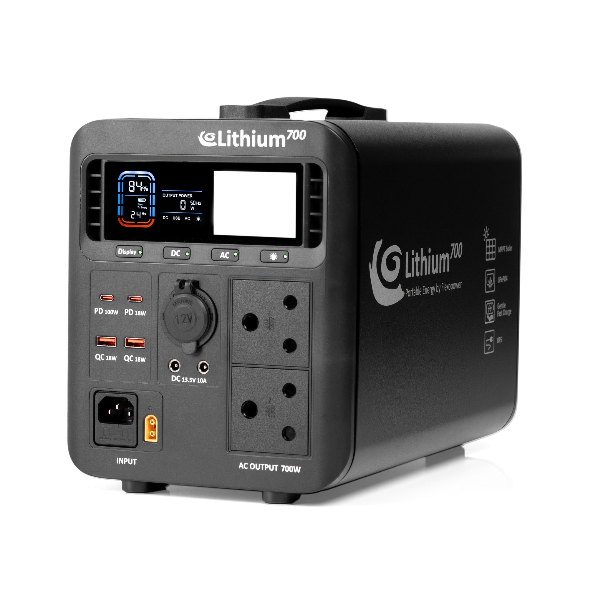 LITHIUM700 PORTABLE POWER STATION BY FLEXOPOWER