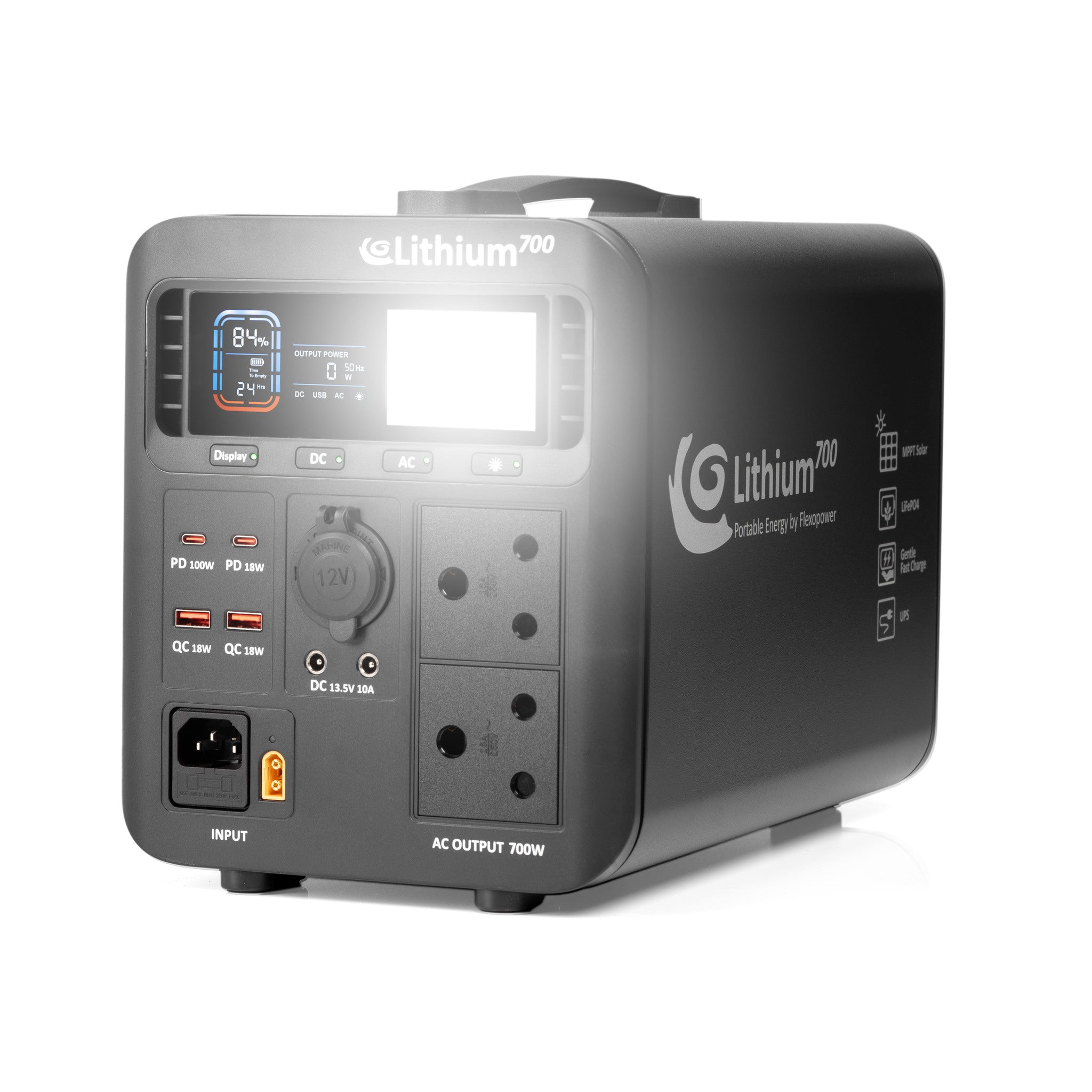 LITHIUM700 PORTABLE POWER STATION BY FLEXOPOWER