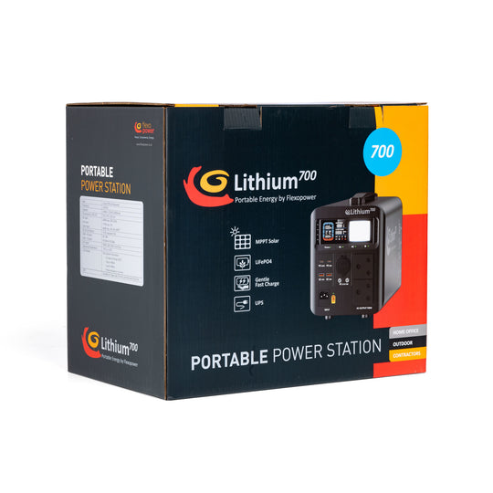LITHIUM700-SB50 PORTABLE POWER STATION BY FLEXOPOWER