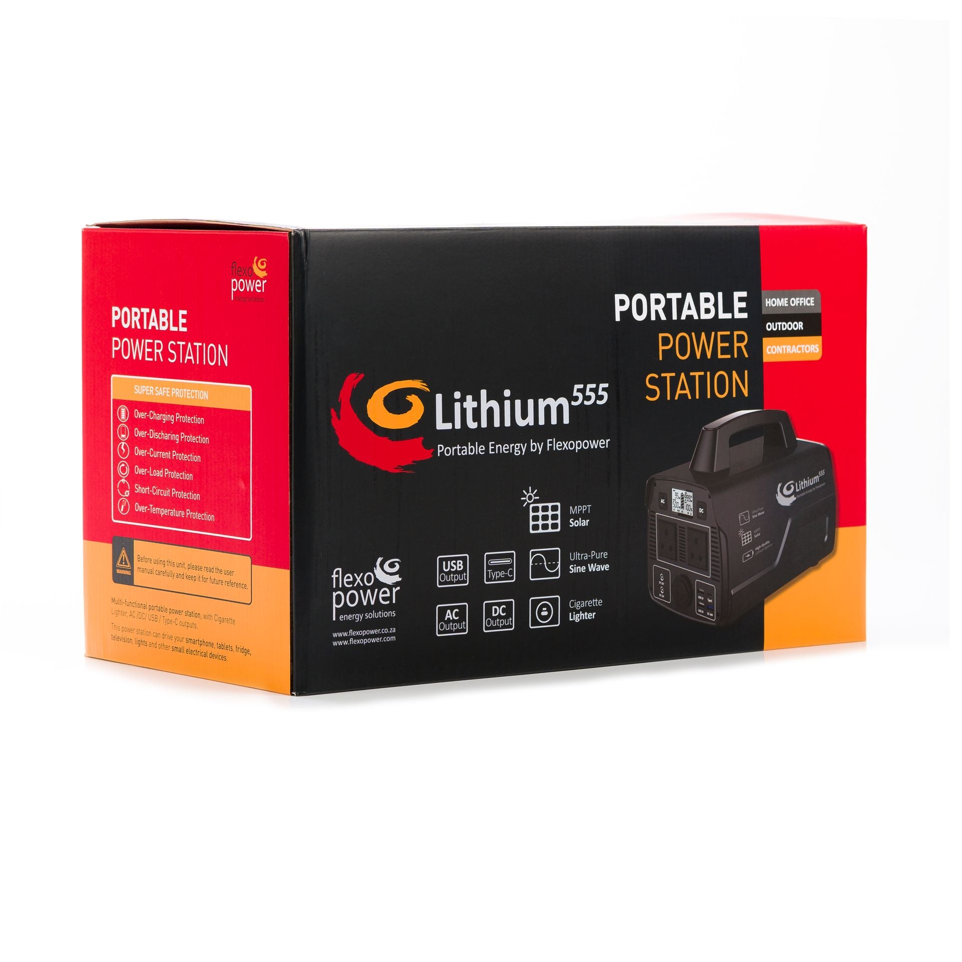 LITHIUM555 PORTABLE POWER STATION BY FLEXOPOWER